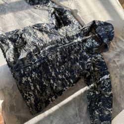 Navy Issued Blue Digital Camo Parka