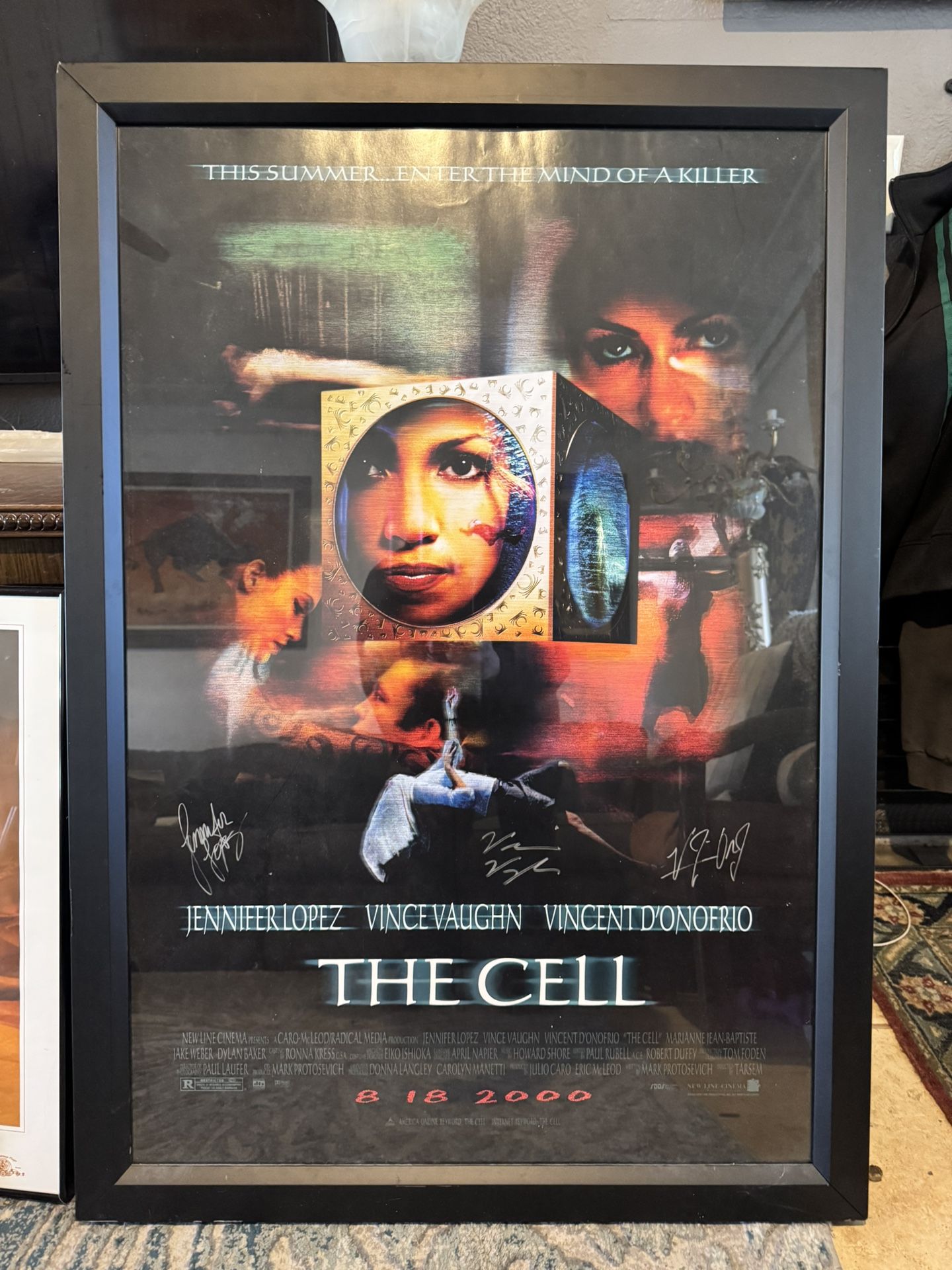 The Cell Movie Póster Autographed And Coa.