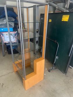 Metal wood and Glass Audio Rack