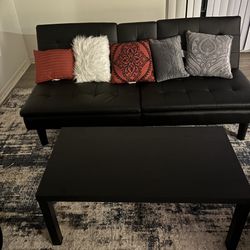 Couch,& Pillow With Table 