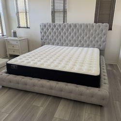 New In Box King Bed Frame With Mattress (Read Description Below)
