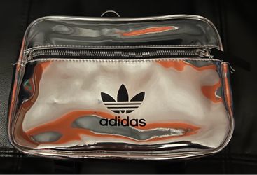 Adidas Mini Airliner Backpack / metallic silver finish/ adjustable straps
