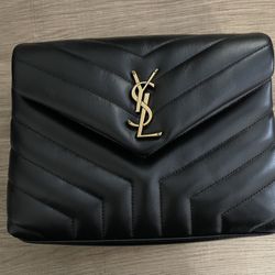 Saint Laurent Loulou Small Chain Bag Matelasse Y Black/Gold 