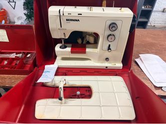 Vintage Bernina Record Sewing Machine with Original Case & Accessories