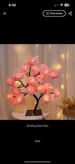 Integrated Set, Artificial Rose Tree Lamp, Lighting Artificial Flowers, Wedding Decoration Props, A Surprise Gift For Your Girlfriend, Romantic Bedroo