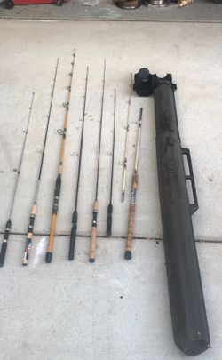 fishing rods and case