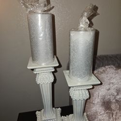 Candle Set On Pilar Holders