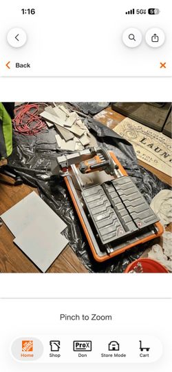 Rigid tile saw