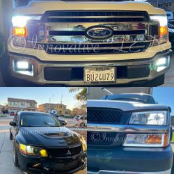 9004 LED Headlight Bulbs,9004/HB1 Hi/Lo Beam LED Headlight Bulb 6500k 9004 LED Bulb Cool White luces 