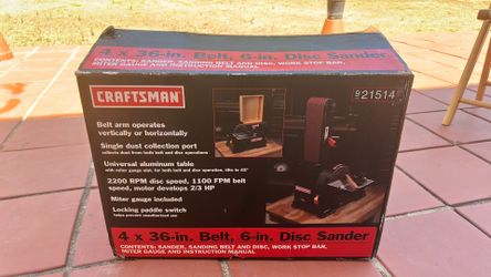 Craftsman belt sander vintage open box never used