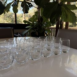 Set of 18 Stemless Wine Glasses