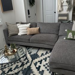 Grey sectional from Living Spaces