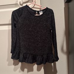 Girls Black Long Sleeve Shirt 3T