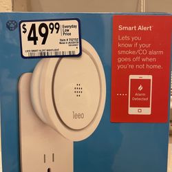 Leeo Smart Alert Smoke/CO Remote Alarm Monitor for iOS and Android, white