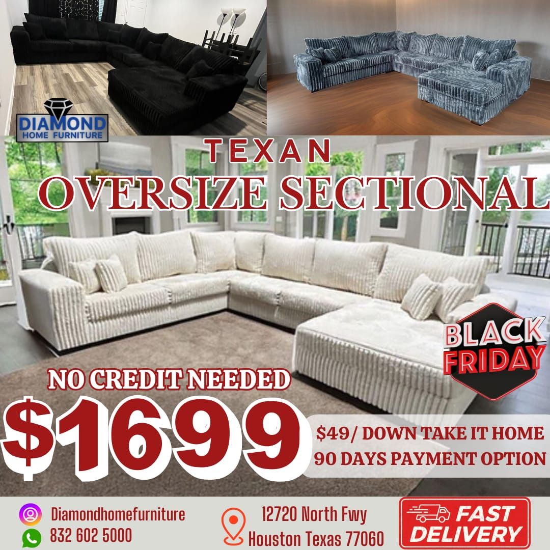 TEXAN OVERSIZE SECTIONAL for Sale in Houston, TX - OfferUp