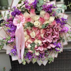 50 Roses Plus Orchids Bouquet