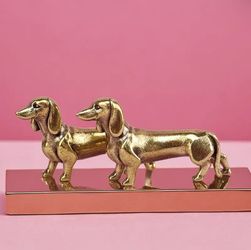 New 1 Piece Brass Dachshund Figurine