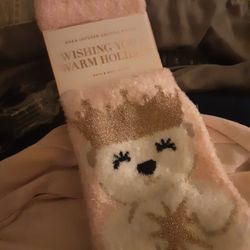 Brand New BATH And Body Polar Bear Socks 