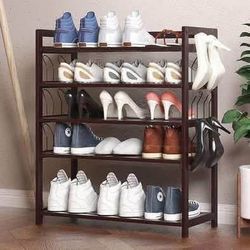 New Bamboo Freestanding 5 Tier Shoe Rack/ Kitchen Shelf Rack