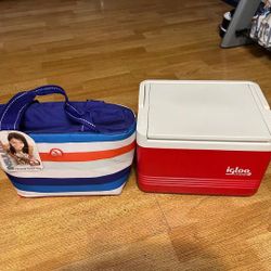 Lot Of 2 Brand New Igloo Cooler And Tote Bag Picnic Hiking Food Box Lunch Chiller 