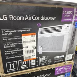 14,000 BTU 115V Window Air Conditioner Cools 700 sq. ft. with Wi-Fi, Remote, Dehumidifier