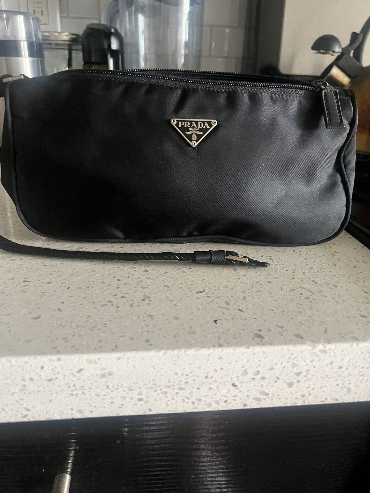 Authentic Prada Tessuto Nylon Pouch Y2K – Clean, Minor Strap Repair