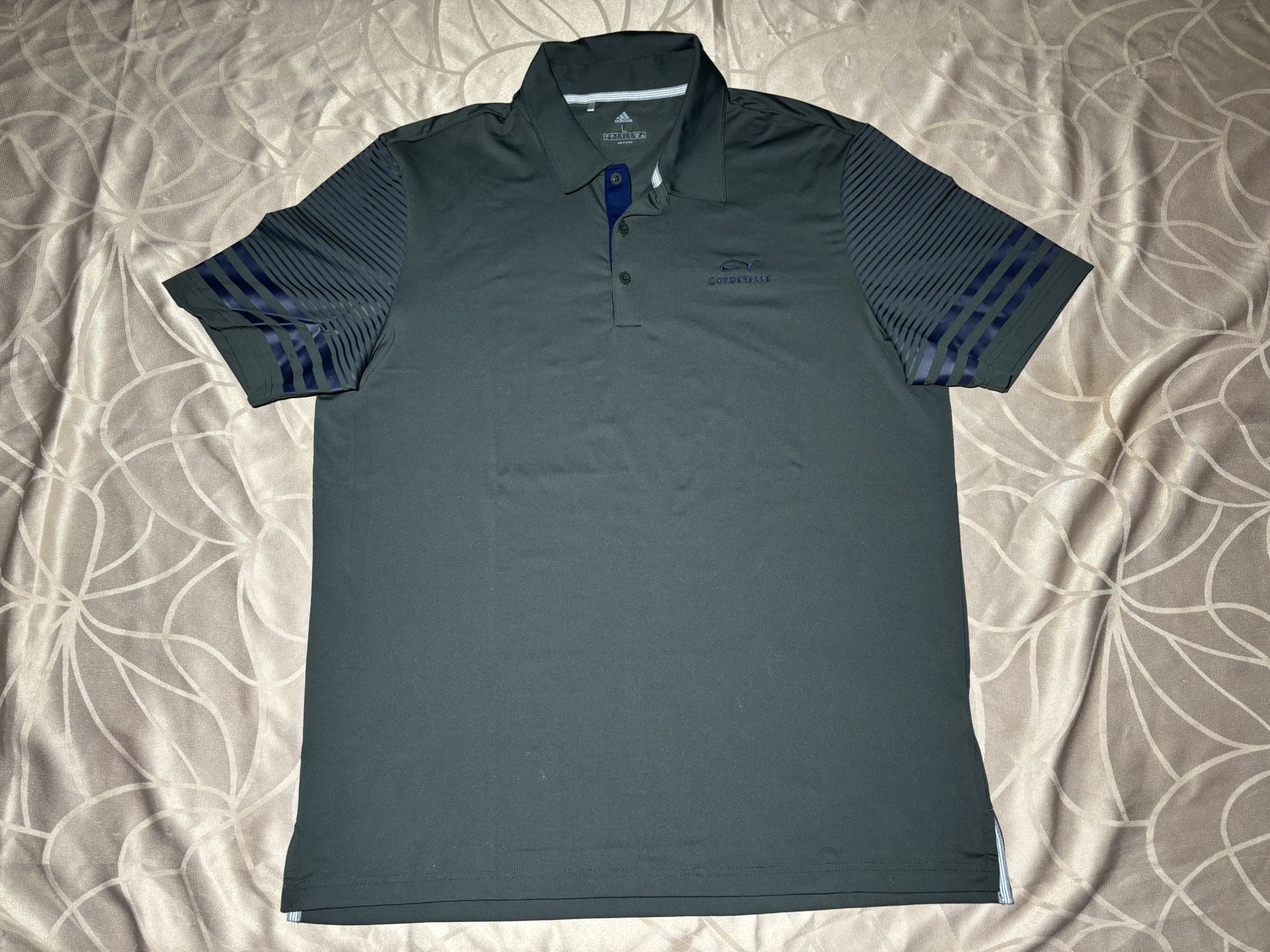 Adidas Green Polo Shirt, Short sleeve, Men’s Size L