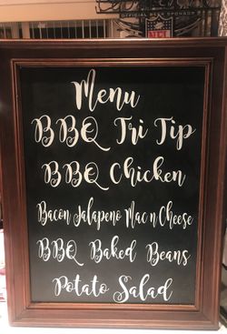 Wedding Day Menu