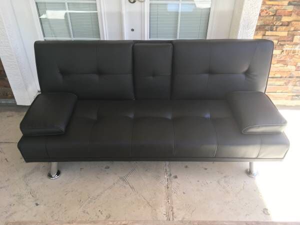 Like New Faux Leather Sofa Bed With Cup Holder Retail 448 99 For Like New Faux Leather Sofa Bed With Cup Holder Retail 448 99 For In Phoenix Az Offerup