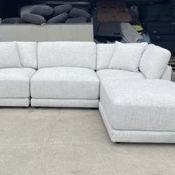 4 PIECE FABRIC MODULAR SECTIONAL 