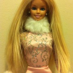 Genuine Barbie Mattel TWILIGHT GALA Blonde 1(contact info removed) White Cuff Pink Dress 2003 Special Edition