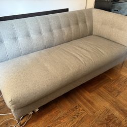 Holden Grey Tufted Right Arm Loveseat
