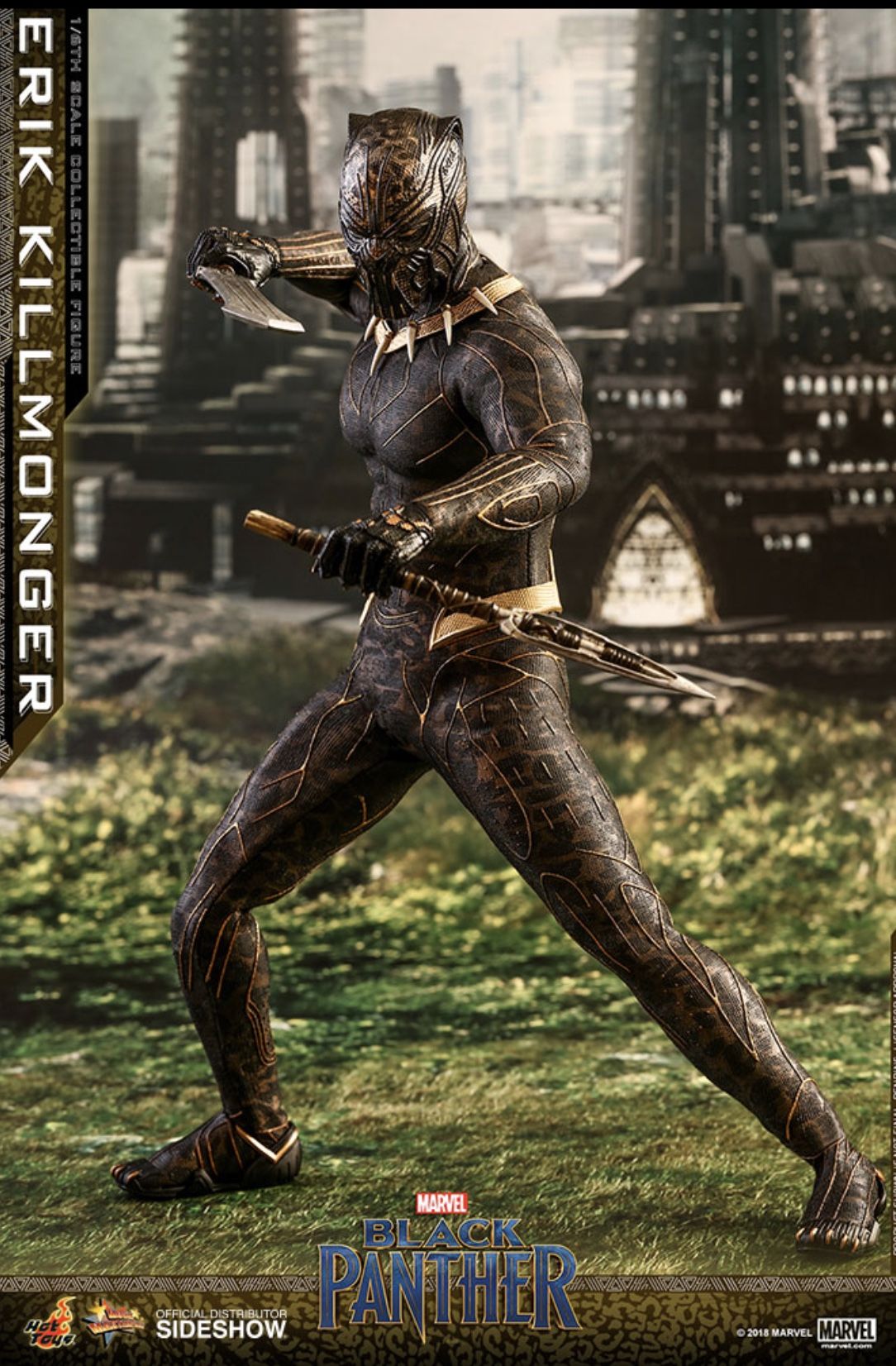Erik killmonger hot toys black panther figure sixth scale