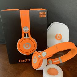 Limited Edition Beats  Wired On-Ear Headphones Neon Orange  