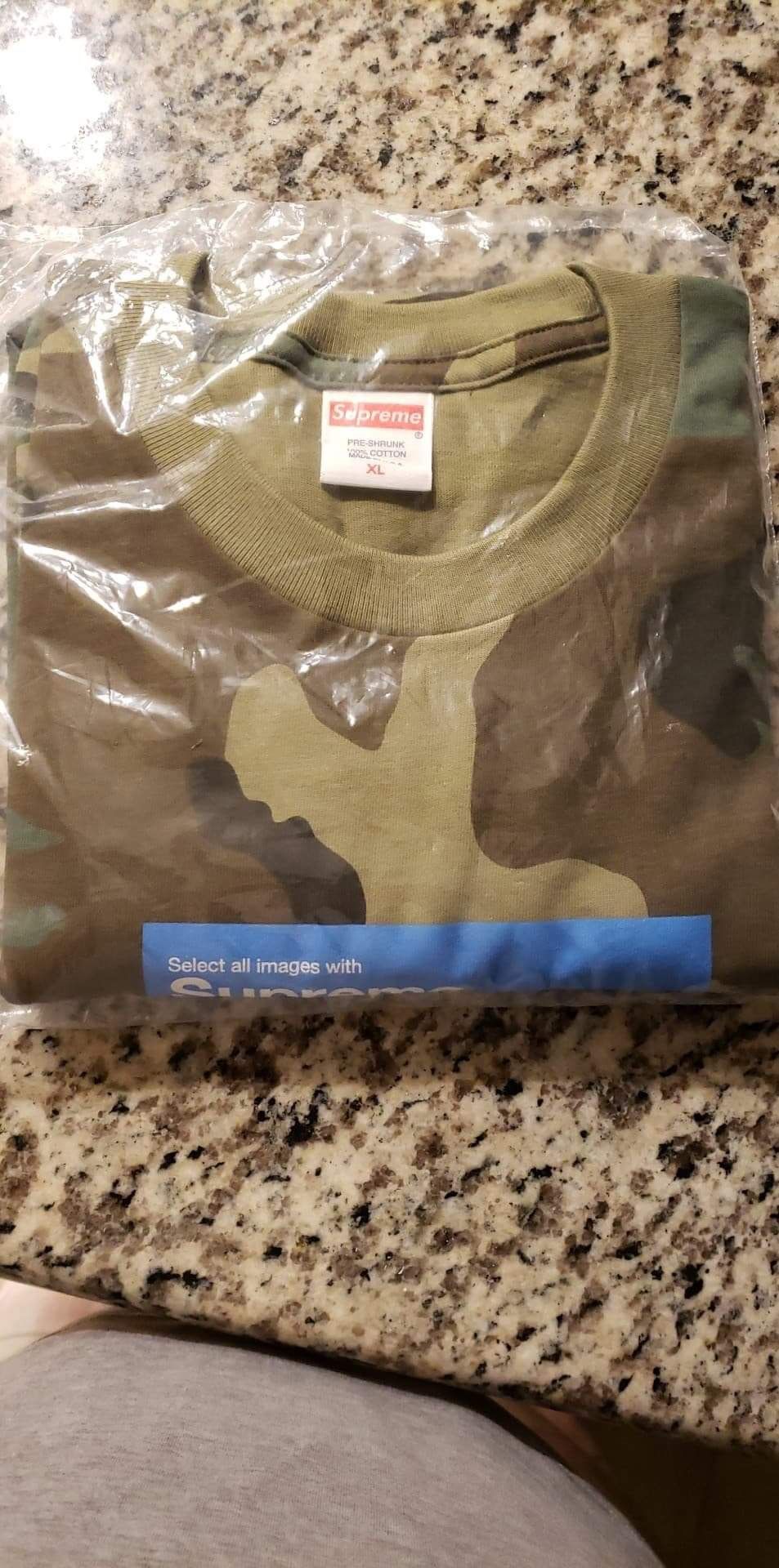 Supreme camo tee shirt size Xl