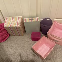 Storage Bins And Containers, Pink And Purple Variety 
