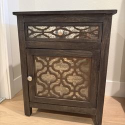 2 Antiqued Mirror Nightstands | World Market