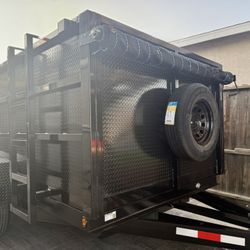 New 8x4x12 Hydraulic Utility Dump Trailer With Accessories 💎
