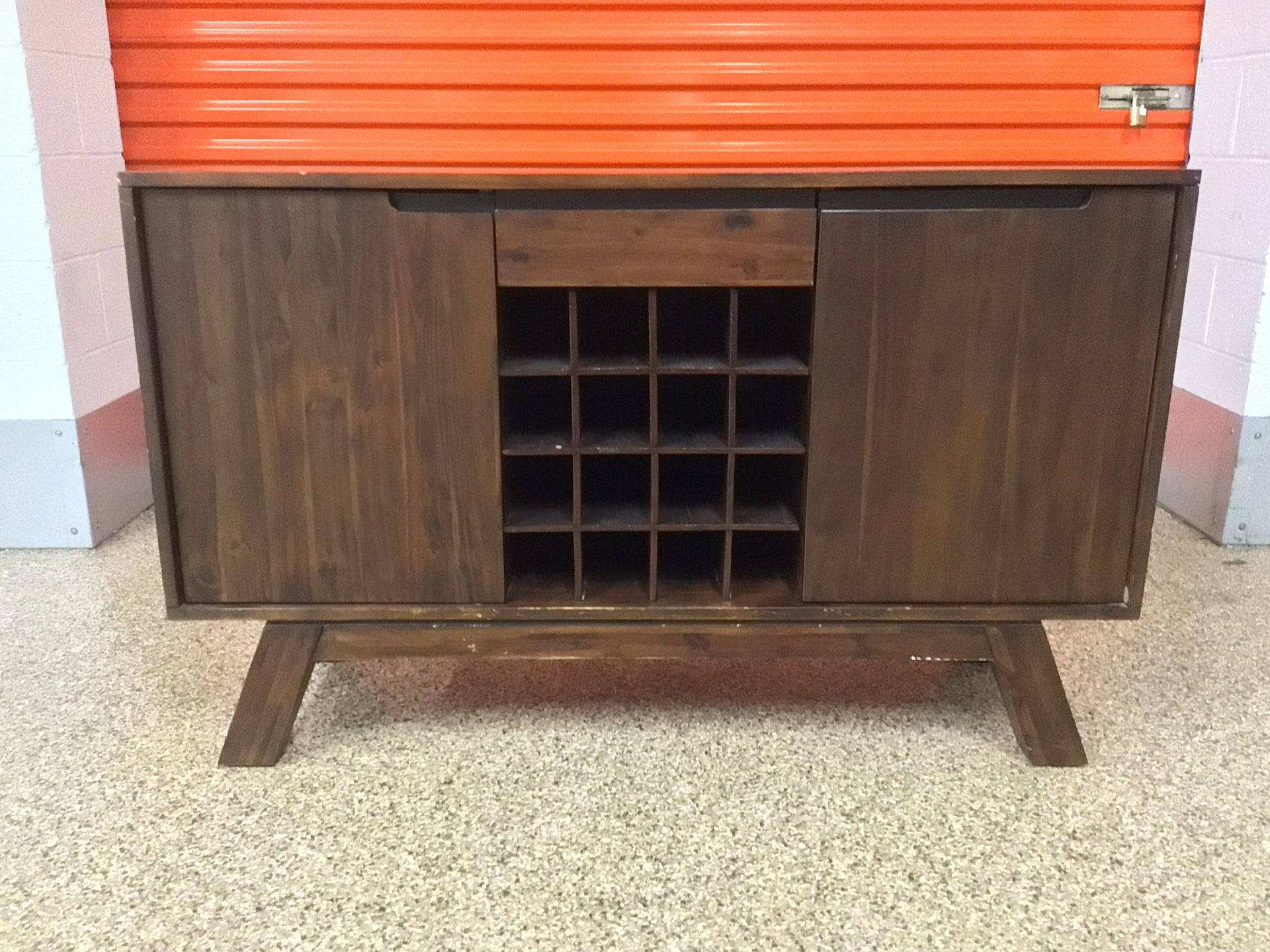 Wood Buffet With Wine Rack - Will Deliver