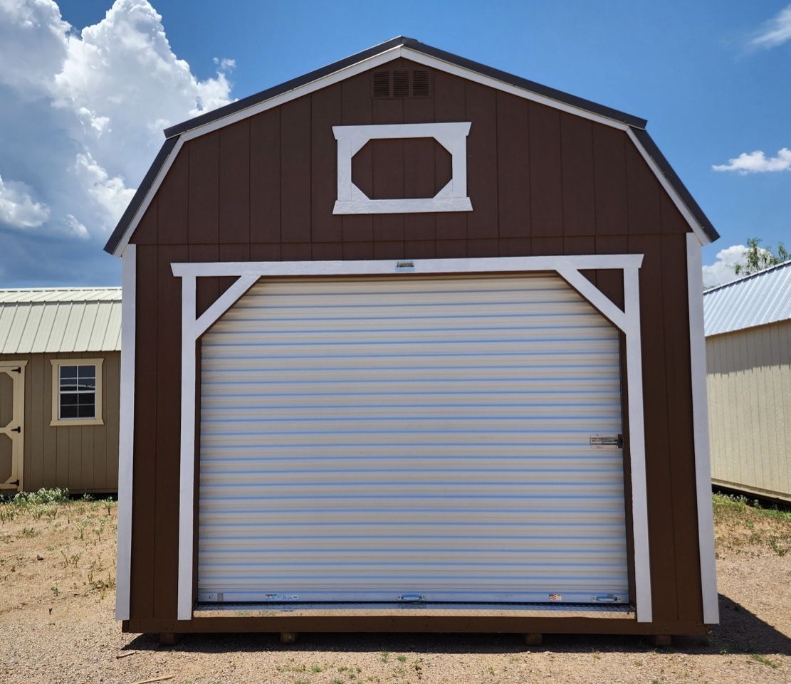 Lofted Portable Garage 12x28