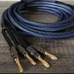 Speaker cables custom made 10FT 14AWG Oxygen Free Copper Wire Hifi Stereo Music Home Theater Audio 