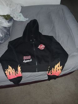 Black And Red And Yellow And Orange Race Car Jacket 