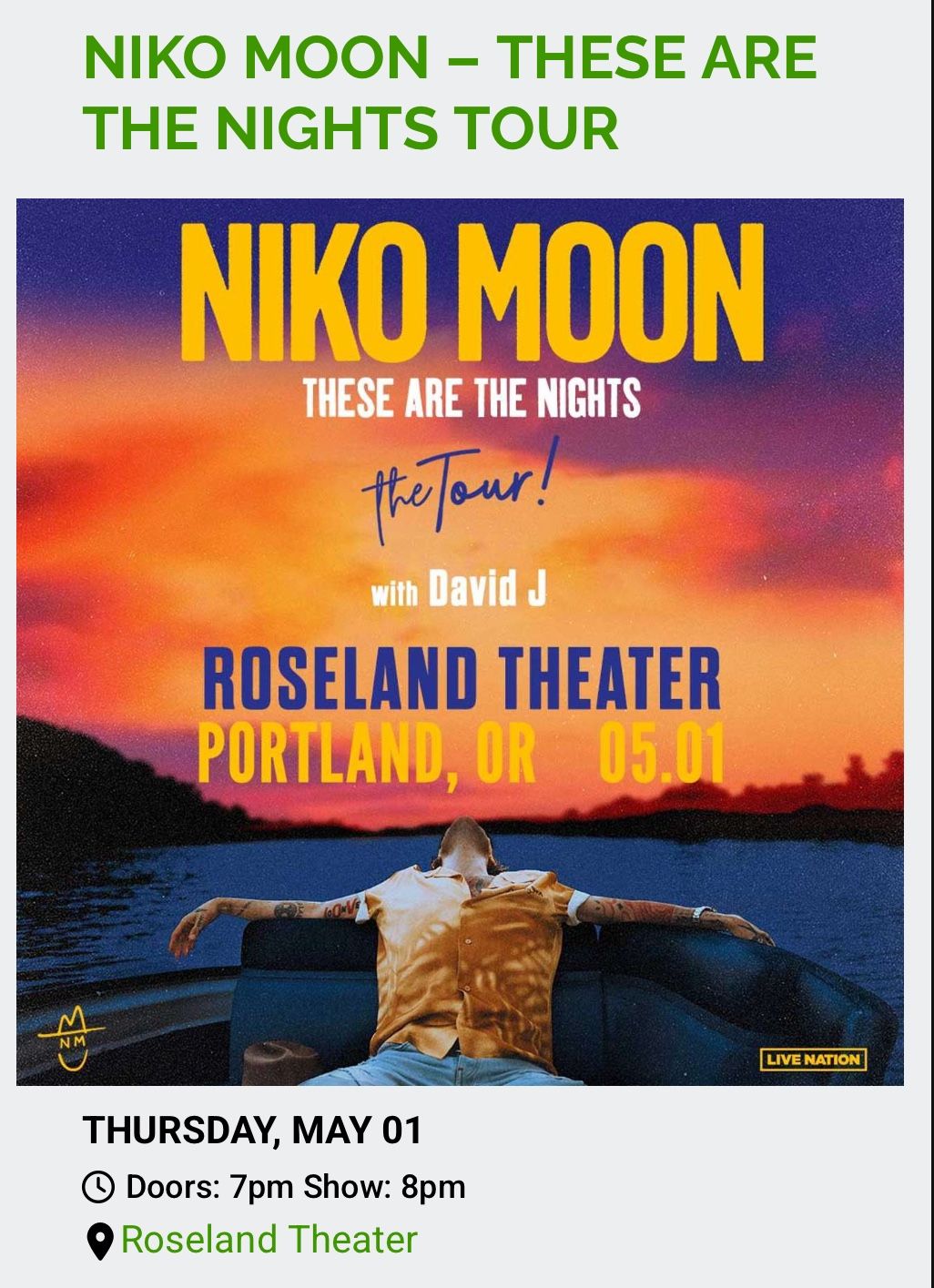 Niko Moon Tickets