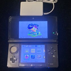 Nintendo 3DS Launch Edition Handheld System Cosmo Black | Charger | KIRBY
