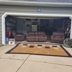 Couch, Loveseat,and Chair.
