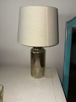 2 Silver Speckled Lamps