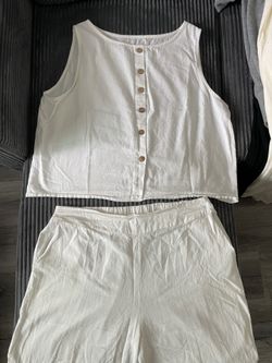 White Linen Set: Size XL