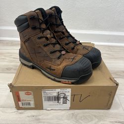 Brunt Perkins Boots Mens Sz 12 Hard Comp Toe Brown Leather Water Oil Slip Resist