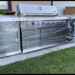 Brand New Island Bbq Grill Stainless Steel Propane 