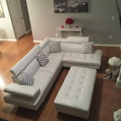 Modern NEW IBIZA SECTIONAL SOFA AND OTTOMAN SET ON SALE ONLY $699. FREE SAME DAY DELIVERY